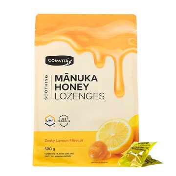 【Comvita康維他】 蜂膠麥蘆卡蜂蜜潤喉糖(檸檬) 500g