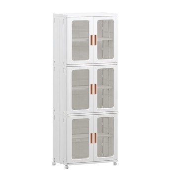 HOUDER 流川面折疊收納櫃 三層 65cm  白色 + 霧黑色  1個