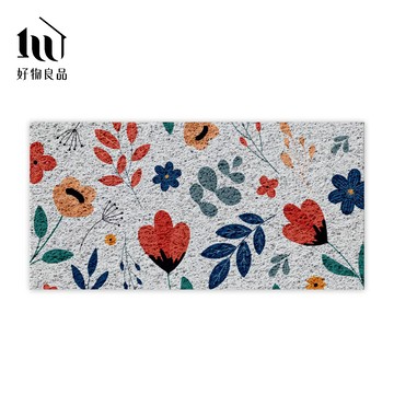 【好物良品】森林系列《幸福花卉》㊣獨家設計㊣大尺寸可剪裁玄關大門絲圈刮泥墊｜可訂製尺寸請聯繫LINE客服@haowu