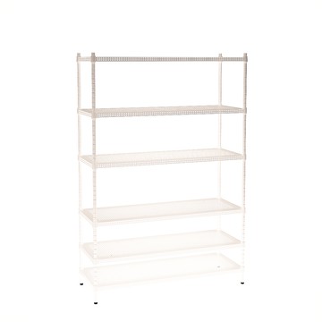 [客尊屋]粗管/沖孔/45x120x180hcm 白騎士沖孔 六層架白騎士