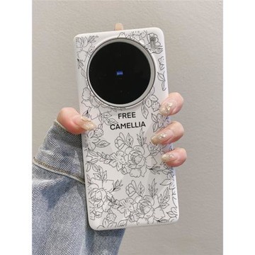 vivox100spro手機殼x90pro+防摔半包硬殼s18e創意x100ultra花朵大孔鏡頭x200適用s19不頂膜男生y300pro耐臟