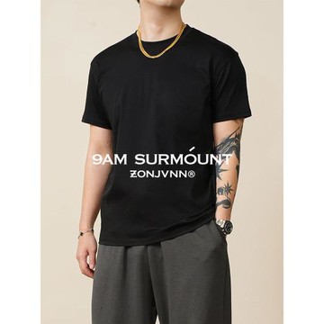 ZONJVNN澳棉雙面液氨純棉短袖打底小領口三本針短袖休閑半袖夏季