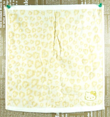 【震撼精品百貨】Hello Kitty 凱蒂貓~中方巾~豹紋~米色