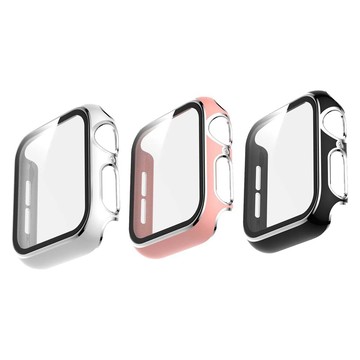 【山水之寶】Apple Watch 7/8/9 41mm保護殼 玻璃膜+保護框 雙色電鍍手錶防撞殼