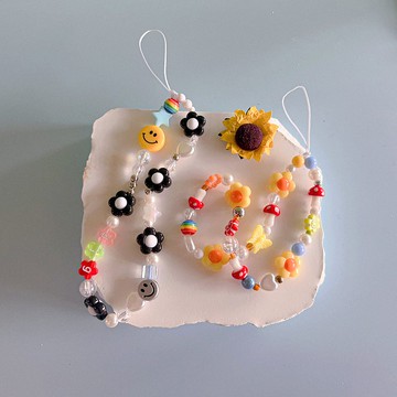 串珠手機繩 Summer flowers