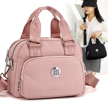 女士尼龍斜背包側背包 女包斜挎包2025新款潮手提包尼龍布單肩大容量時尚帆布百搭媽媽包