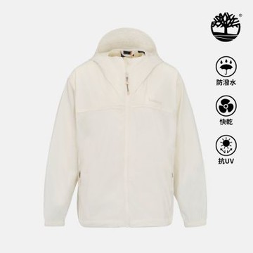 Timberland官方旗艦 女款白色寬版多功能防曬外套|A42CFCM9