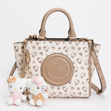 Hello Kitty - Arnold Palmer - 手提包附長背帶 Twins系列 - 卡其色/432-5104-26-6