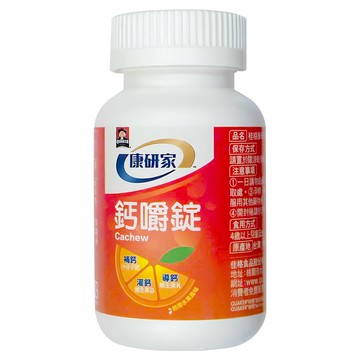 QUAKER 桂格 康研家 鈣嚼錠 熱帶水果風味 600mg鈣 維生素D 維生素K2  56顆  1罐