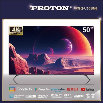 普騰PROTON 50型 QLED 量子點聯網液晶顯示器 4K Google TV加碼贈LiTV季卡 PGQ-U50BN6/含基本安裝