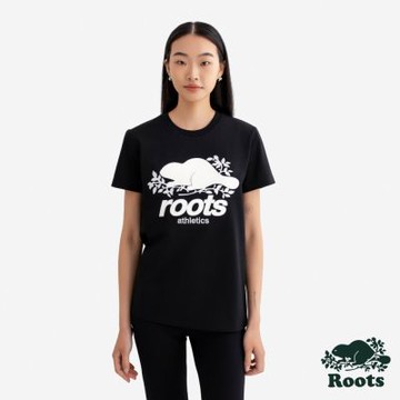 Roots女裝- NOCTURNAL CLASSIC 短袖上衣-黑色