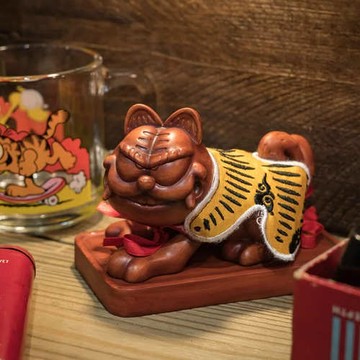 TOO CHEAP ART｜「祈喵熱」加菲貓 Garfield 木紋虎爺