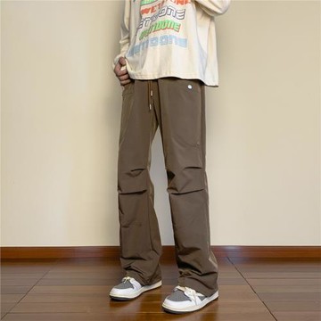 戶外沖鋒褲男美式機能傘兵褲秋季潮牌復古寬松工裝褲直筒休閑長褲