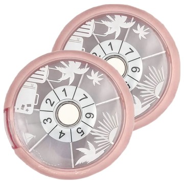 護立康 盒我去旅行 幸運旋轉藥盒 Lucky Push N Turn Pill Box  2個