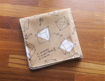 台灣純棉手帕=燒腦數學課=淺可可(共3色)