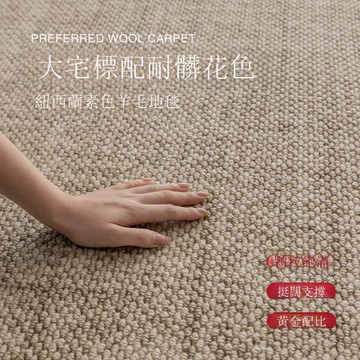 大宅標配耐臟素色羊毛地毯客廳床邊毯高級輕奢侘寂風沙發茶幾臥室[DD190109]