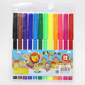 XUE BEI 12色水彩筆 彩色筆 細字/一個入(促20) XB-1868-12 筆型繪畫彩色筆 明套-萬【APP滿額下單10%點數(單一帳號最高5000點)】1/31止