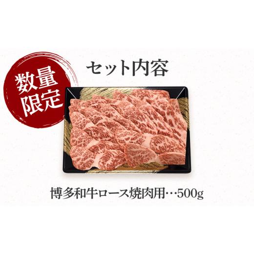 ふるさと納税 福岡県 田川市 数量限定　博多和牛ロース焼肉用　500g