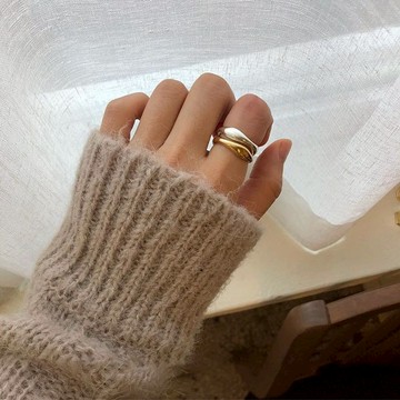 快速出貨▾附電子發票 銀戒 金戒 波浪戒指 男女對戒 細戒指 造型搭配 尾戒 點綴配件 情侶戒指 對戒 造型戒指