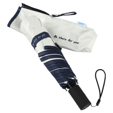 rento 防曬彩膠素色傘 質感刺繡 配色滾邊設計  白練