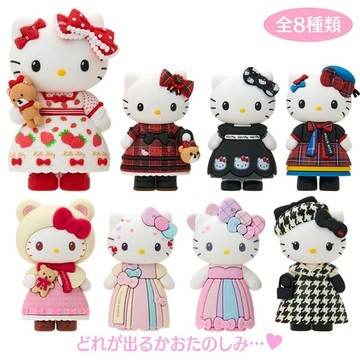 【超萌行銷】Sanrio 三麗鷗 千鳥格紋生日 盲抽生日造型擺飾 Hello Kitty 一中盒 296228N X8