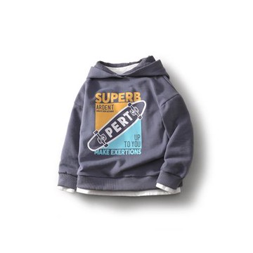 童裝2023秋裝新款男童衛衣純棉兒童套頭上衣長袖連帽中大童中性潮