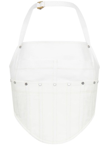 Dion Lee - Wrench halterneck twill corset - women - Elastane/Organic Cotton - 10 - White
