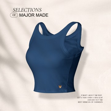 百搭削肩彈性小背心