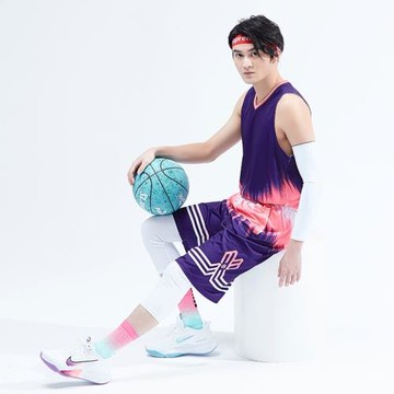 男女兒童比賽青春潮流個性大學生隊服寬松運動球衣漸變色籃球服