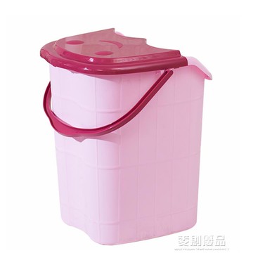 居家良品~家用泡腳桶過小腿塑料加大高深桶按摩洗腳盆帶蓋保溫過膝蓋足浴桶 雙11全館免運