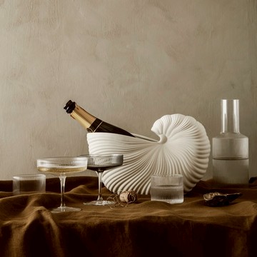 丹麥 Ferm Living SHELL POT 造型花器 象牙白