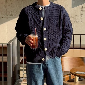 【Metanoia】🇰🇷韓製 15%羊毛開衫麻花針織外套