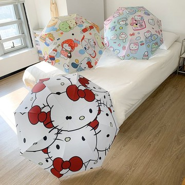 晴雨傘🎀 HelloKitty可愛雨傘自動遮陽傘黑膠防曬傘晴雨兩用防紫外線太陽傘
