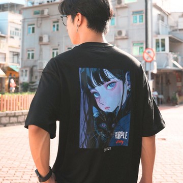 【CREEPS】Purple Story 寬鬆重磅印花T恤 210g