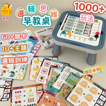 台灣現貨🎨邏輯思維早教桌 邏輯思維早教板 學習桌 邏輯遊戲 推理遊戲 啟蒙開發 桌遊 益智學習桌 邏輯思維訓練桌 早教桌