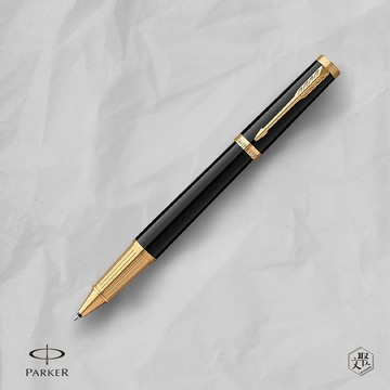 客製化刻字【Parker 派克】 精英系列麗雅黑金鋼珠筆 （原廠正貨）
