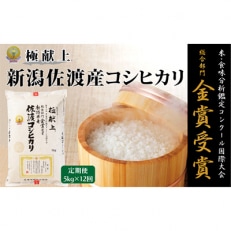 食味鑑定コンクール金賞　新潟県佐渡産コシヒカリ　5kg×1袋全12回