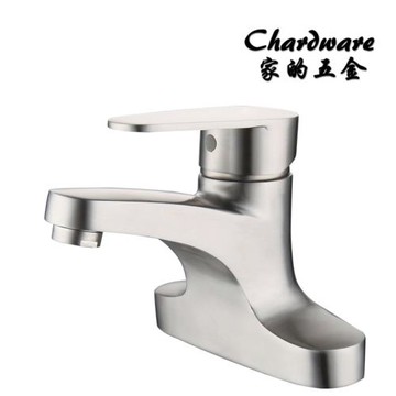 【家的五金】MP036-304不銹鋼帝王雙孔水龍頭（拉絲）(雙聯龍頭.兩聯.檯面.洗手台.水龍頭.不鏽鋼.浴室.無鉛.面盆)