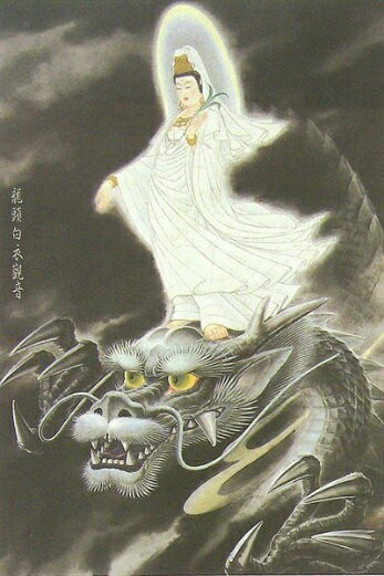 HC - 台灣製夜光拼圖1000片-龍頭白衣觀音 1000-51