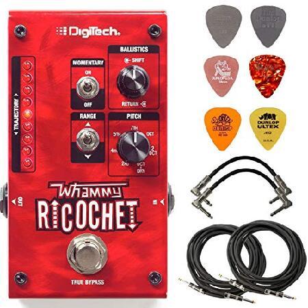 Digitech WHAMMY RICOCHET Guitar Pitch Effect Pedal Bundle with Cables and Assorted Dunlop Picks