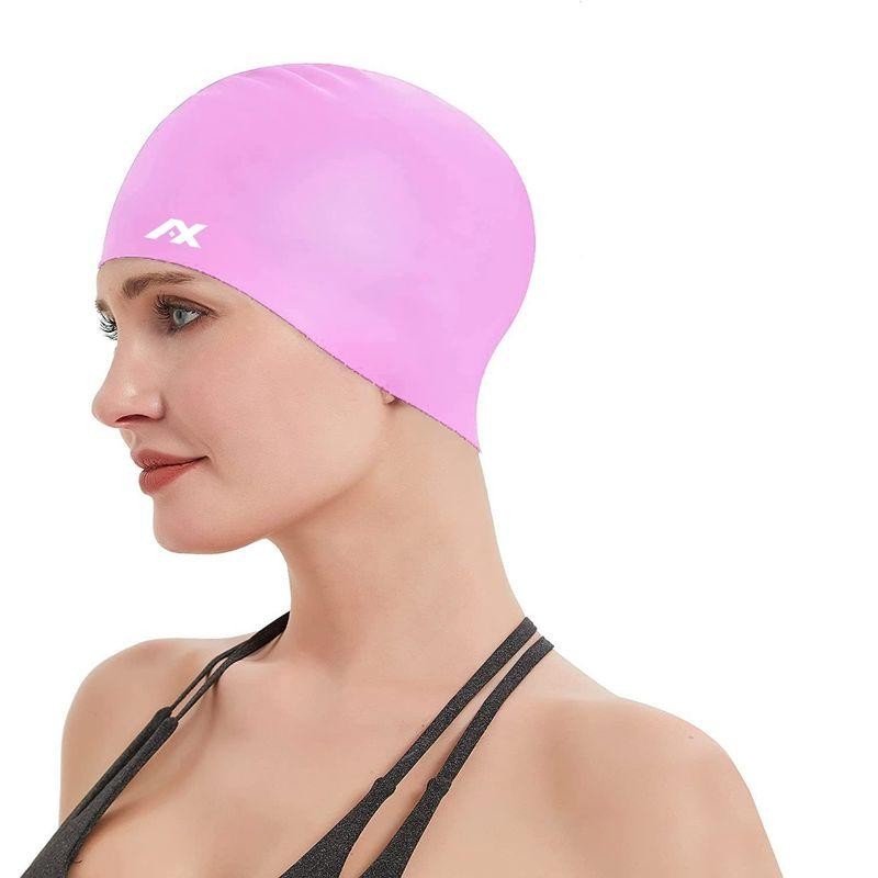 ショップ スイムキャップ 水泳帽 ピンク Mサイズ