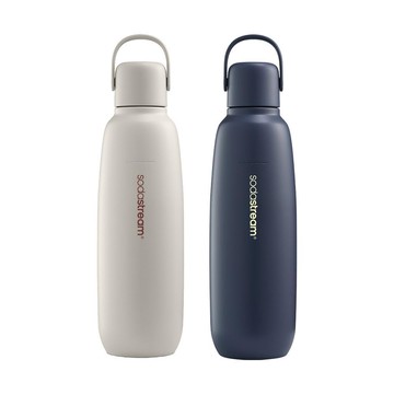 Sodastream 隨我行碳酸不鏽鋼保冷瓶(銀月沙深海藍)