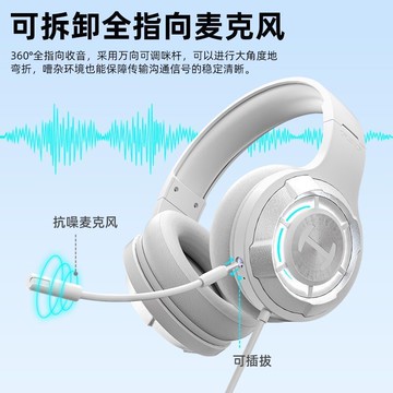 漫步者G30II頭戴式耳機貓耳游戲電競專用電腦耳麥有線吃雞7.1聲道【Snowbelle優選】