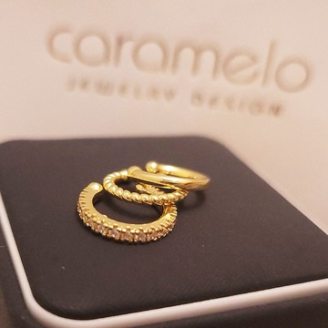 送禮物 現貨商品【焦糖小姐 Ms caramelo】合金 耳骨夾 鋯石耳環