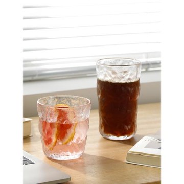 富光冰川杯玻璃杯子酒杯女生高顏值水杯家用套裝飲料咖啡杯ins風