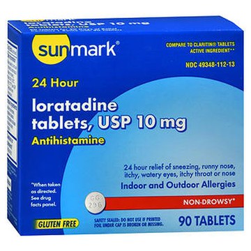 Sunmark Allergy Relief Loratidine 10 mg 90 tabs by Sunmark