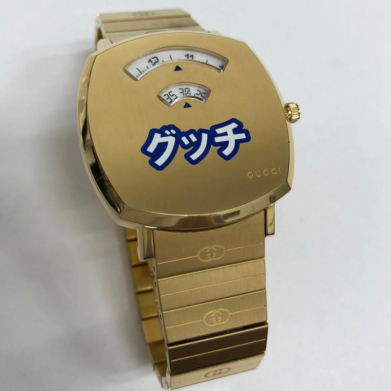 グッチ グリップ ウォッチ 38mm 日本限定 157.3 YA157428 電池交換済 