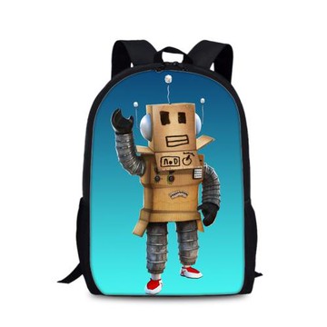 游戲周邊ROBLOX中小學生卡通動漫書包男女通用17寸3D雙肩電腦背包
