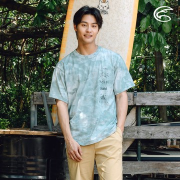 ADISI 中性冰感消臭快乾短袖混紡棉T AL2411074 渲染薄荷 (S-XL)｜抗UV 微涼感 速乾 抗菌 除臭 機能棉 抗靜電 扎染