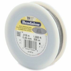 Beadalon 19 Strand Stainless Steel Bead Stringing Wire.018 in  0.46 mm Bright 1000 ft  305 m